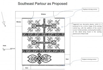 Preparing proposals to recreate a great early 17th century ceiling