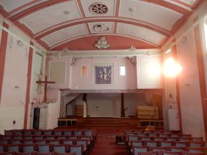 We have just finished a survey at the former Prescot Picture House to identify the condition of the ceiling plasters within the main auditorium space.