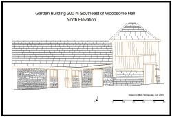 Mark spent a day recording a historic timber-framed garden building at Woodsome Hall