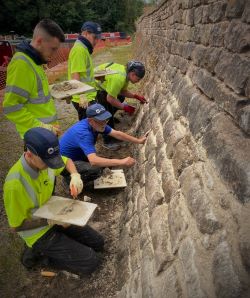 Building and pointing with Lime Mortar. Heritage Skills Training Course by Dr Mark Womersley